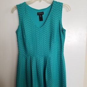 Aqua Blue Green Midi A-line dress